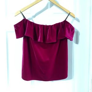 Amanda Uprichard Velvet Top Size Small